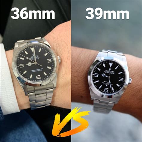 36 vs 39mm rolex explorer